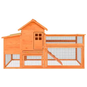 Chicken Coop Brown 186.5x58.5x113 cm Solid Wood Pine