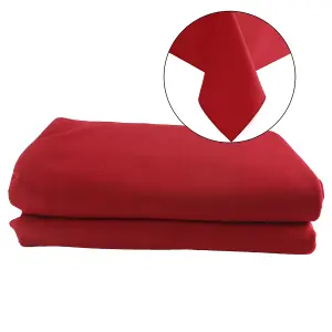 Neel Blue 70"x144" Inch Rectabgle Spun Polyester Table Cloth, Water Resistant Linen Table Cover, Red