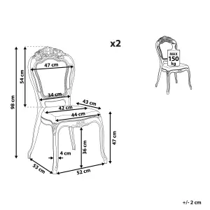 Set of 2 Dining Chairs VERMONT Black