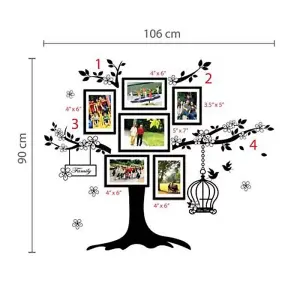 Mural Decal Paper Art Decoration Huge photo frame Self-Adhesive Wall Stickers Stock Clearance