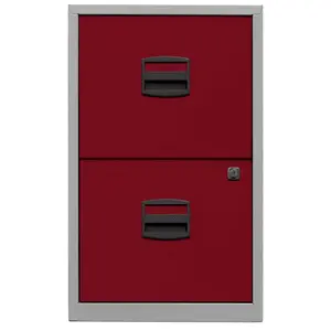 40cm Wide 2 -Drawer File Cabinet Red