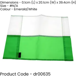 Single All Weather Football Corner Flag - EMERALD GREEN & WHITE - Outdoor Poly