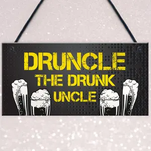 Funny Uncle Gift Druncle Hanging Plaque Funny Gift For Him From Niece Nephew Brother Plaque