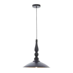 Interiors by Premier Large Leni Black And Gold Pendant Light