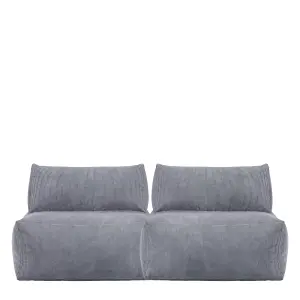 icon Tetra Fine Cord Charcoal Grey Recliner Section for Floor Sofa (Set of 2)