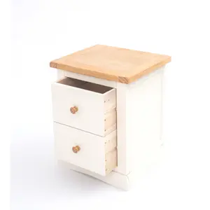 Castelli 2 Drawer Bedside Table Wood Knob