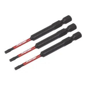 Sealey TRX-Star T10 Impact Power Tool Bits Forged From S2 Steel 75mm 3pc AK8265