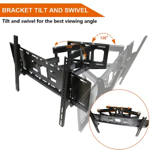 SunDaze TV Wall Mount Swivel & Tilt Bracket for 32"-70" TV LCD LED Plasma Flat Curved Screens