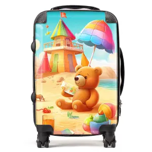 Bear On A Beach Holiday Suitcase - Cabin