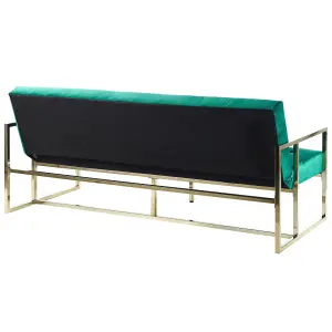 3 Seater Sofa MARSTAL Emerald Green Velvet