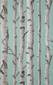 Fine Decor Birch Trees Blue Wallpaper FD43293