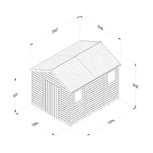 Timberdale 10x8 Apex Shed - Two Windows