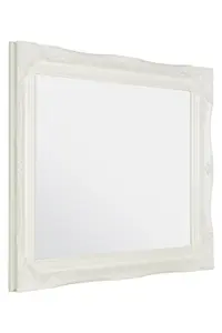 Hamilton White Shabby Chic Design Small Mirror 76 x 66cm