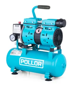 POLLOR 9L Air Compressor 4 CFM Low Noise Oilless Silent 550w Portable Electric Oil-free