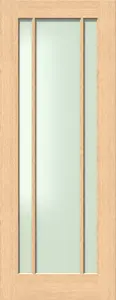 Green & Taylor Worcester Oak 3 Lite Frosted Glass Internal Door