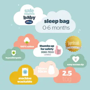 Silentnight Safe Nights Celestial Baby Sleep Bag  6-18 Months