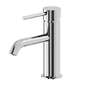 Emilia Polished Chrome Round Deck-mounted Basin Mono Mixer Tap