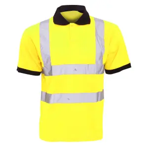 Yoko Hi-Vis Short Sleeve Polo Shirt / Mens Workwear (Pack of 2)