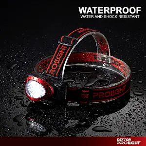 Dekton Pathfinder LED Head Light Torch Headlamp 55 Lumens 10M Range & Batteries