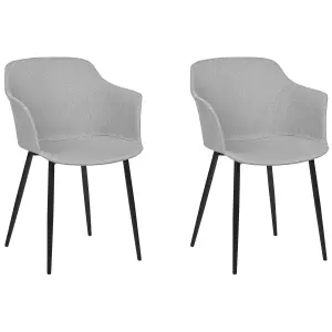 Set of 2 Dining Chairs ELIM Light Grey