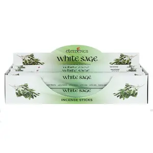 Set of 6 Packets of Elements White Sage Incense Sticks