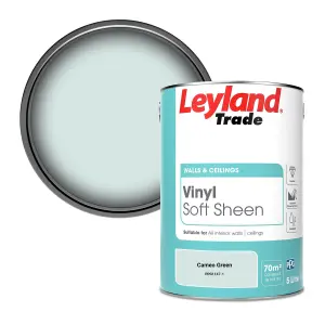 Leyland Trade Vinyl Soft Sheen Walls & Ceilings Emulsion Paint Cameo Green (PPG1147-1) - 5L