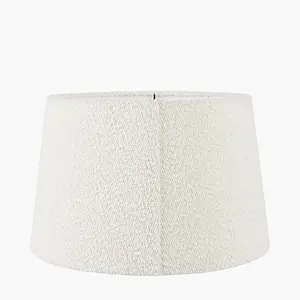 White Boucle Tapered Lampshade