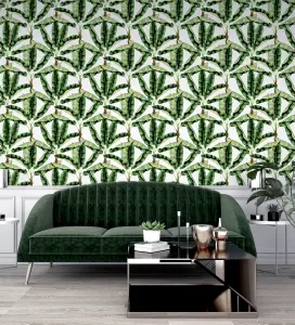 Arthouse Musa Green Tropical Banana Leaf Realistic Feature Wallpaper 909604