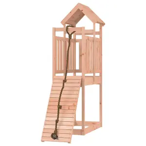 Berkfield Playhouse with Climbing Wall Solid Wood Douglas