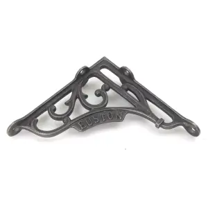 Oakcrafts - Pair of Antique Cast Iron London Euston Shelf Brackets - 150mm x 150mm