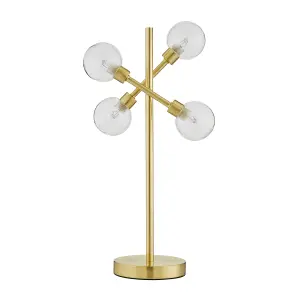 Litecraft Supa Brass 4 Light Stick Table Lamp