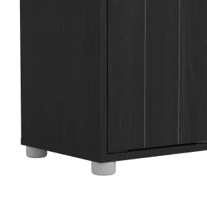 GFW Bideford Shoe Cabinet Rustick Black Oak