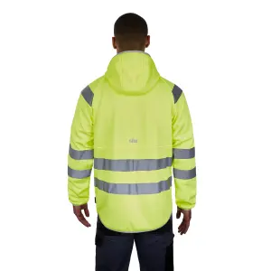 Site Bamburgh Yellow 44" Zip fly Hi-vis hoodie, M