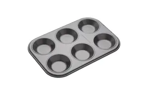 MasterClass Non-Stick 6 Hole Shallow Baking Pan