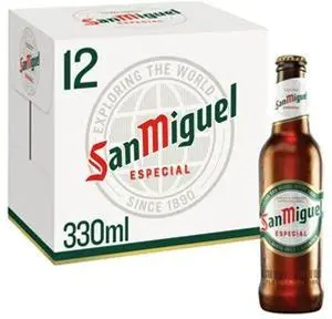 San Miguel Premium Lager Beer Bottles 12X330ml