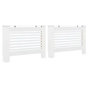 Berkfield Radiator Covers 2 pcs White 112x19x81.5 cm MDF