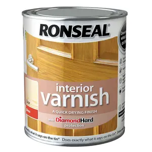 Ronseal Diamond hard Clear Gloss Wood varnish, 250ml