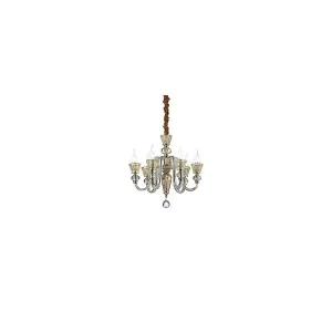 Luminosa Strauss  6 Light Chandelier Rose Gold Finish, E14