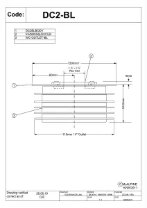 McAlpine DC2-BL Black 4"/110mm Drain Reducer Connector