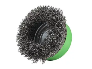 Faithfull 01075XL430 X-LOCK Wire Cup Brush 75mm M14x2, 0.30mm Stainless Steel Wire FAIWBC75SSXL