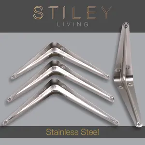 London Shelf Bracket 125X150mm Stainless Steel (Pack Of 4)