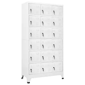 Berkfield Locker Cabinet with 18 Compartments Metal 90x40x180 cm