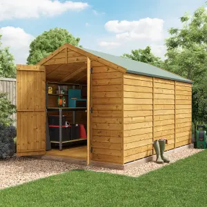 BillyOh Keeper Overlap Apex Wooden Shed - 12x8 - Windowless