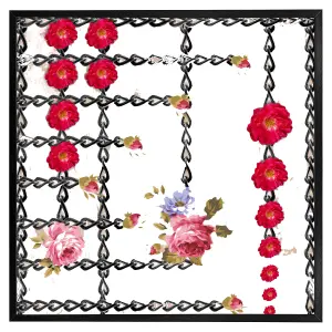 Roses & chains (Picutre Frame) / 12x12" / Oak