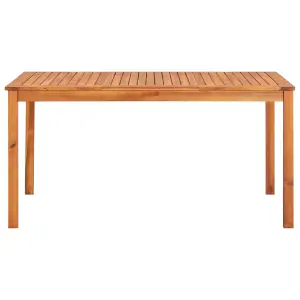 Berkfield Garden Table 150x90x74 cm Solid Acacia Wood