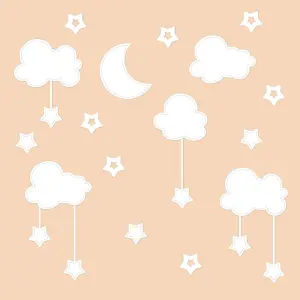 Walplus White Sky Baby Sleep Kids Sticker PVC