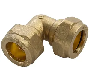 Plumbsure Compression 90° Pipe elbow (Dia)15mm