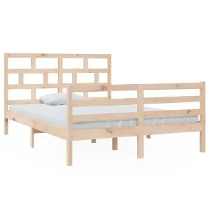 Berkfield Bed Frame Solid Wood Pine 140x200 cm