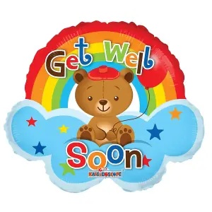 Apac Get Well Soon Teddy Bear Foil Balloon Multicoloured (One Size)