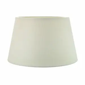 Traditional Linen Fabric Drum Shade for Pendant & Lampshade Cream / 22cm H x 35cm W x 35cm D